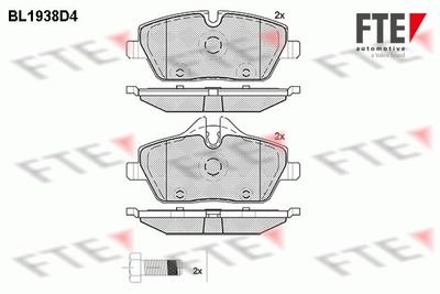 Bremžu uzliku kompl., Disku bremzes FTE 9010531