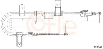 Тросик, cтояночный тормоз COFLE 17.2545