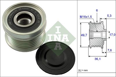 Ģeneratora brīvgaitas mehānisms Schaeffler INA 535 0134 10