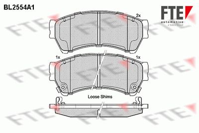 Bremžu uzliku kompl., Disku bremzes FTE 9010808