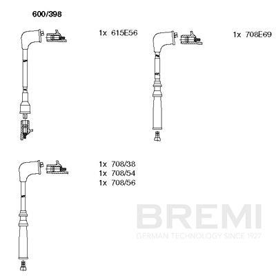 Augstsprieguma vadu komplekts BREMI 600/398