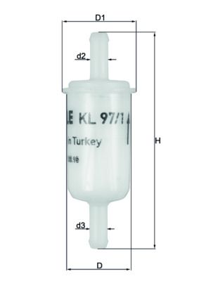 MAHLE KL971OF Degvielas filtrs