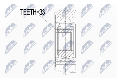 Šarnīru komplekts, Piedziņas vārpsta NTY NPW-VW-068