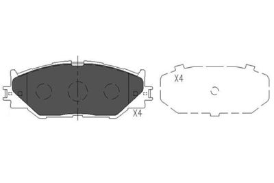 Bremžu uzliku kompl., Disku bremzes KAVO PARTS KBP-9094