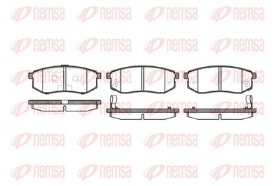 Комплект тормозных колодок, дисковый тормоз REMSA 0749.02