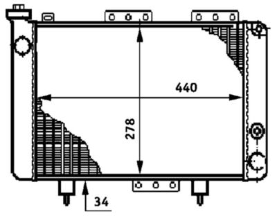 Radiators, Motora dzesēšanas sistēma MAHLE CR 616 000S