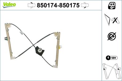 Stikla pacelšanas mehānisms VALEO 850174