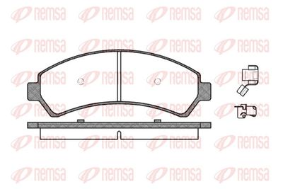 Bremžu uzliku kompl., Disku bremzes REMSA 0688.00