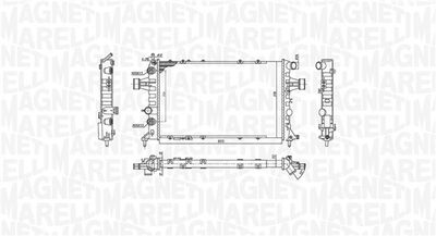 Радиатор, охлаждение двигателя MAGNETI MARELLI 350213194600
