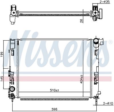 Radiators, Motora dzesēšanas sistēma NISSENS 607086
