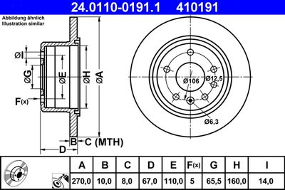 Тормозной диск ATE 24.0110-0191.1