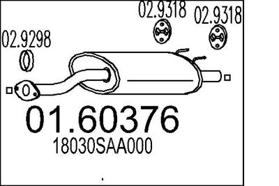 Глушитель выхлопных газов конечный MTS 01.60376