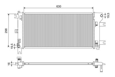 Радиатор, охлаждение двигателя VALEO 701299