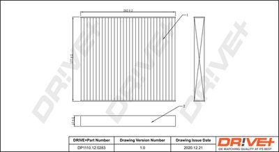 Фильтр, воздух во внутренном пространстве Dr!ve+ DP1110.12.0283