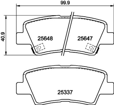 Bremžu uzliku kompl., Disku bremzes HELLA PAGID 8DB 355 020-371