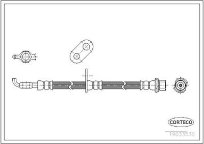 Bremžu šļūtene CORTECO 19033536