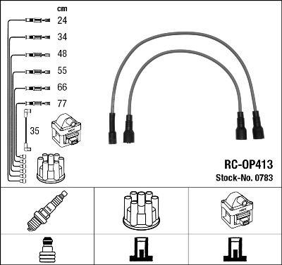 Augstsprieguma vadu komplekts NGK 0783
