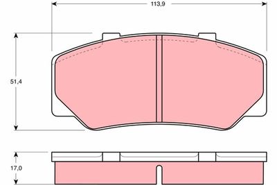 Bremžu uzliku kompl., Disku bremzes TRW GDB329
