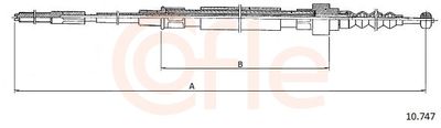 Тросик, cтояночный тормоз COFLE 92.10.747
