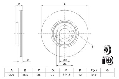 Bremžu diski BOSCH 0986479D74