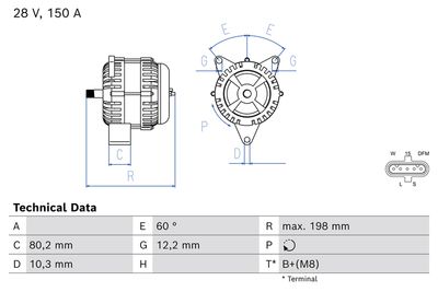 Ģenerators BOSCH 0 986 085 990