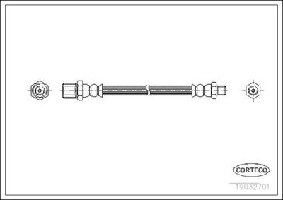 Bremžu šļūtene CORTECO 19032701