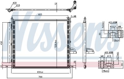 Конденсатор, кондиционер NISSENS 941388