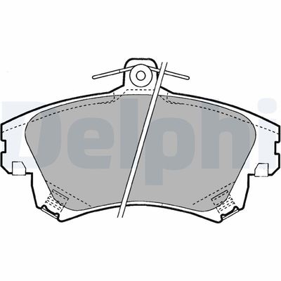 Комплект тормозных колодок, дисковый тормоз DELPHI LP1398