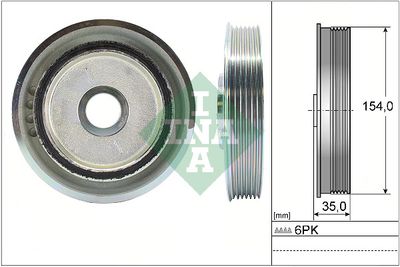 Ременный шкив, коленчатый вал Schaeffler INA 544 0112 10