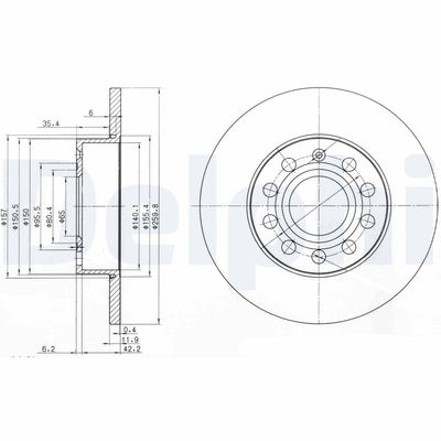 Bremžu diski DELPHI BG3890