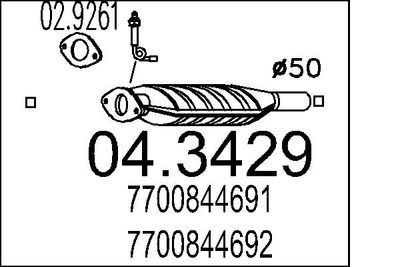 Катализатор MTS 04.3429