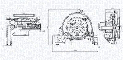 Масляный насос MAGNETI MARELLI 351516000026