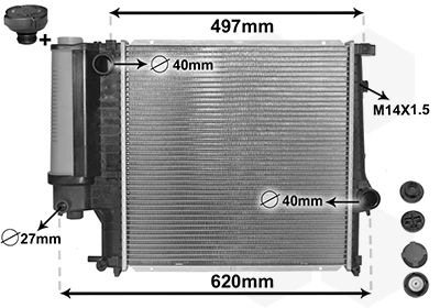 Radiators, Motora dzesēšanas sistēma VAN WEZEL 06002124