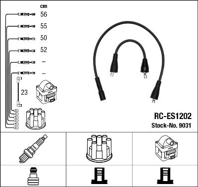 Augstsprieguma vadu komplekts NGK 9031