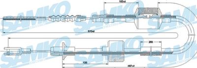 Трос, управление сцеплением SAMKO C0520C