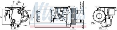 масляный радиатор, двигательное масло NISSENS 91337