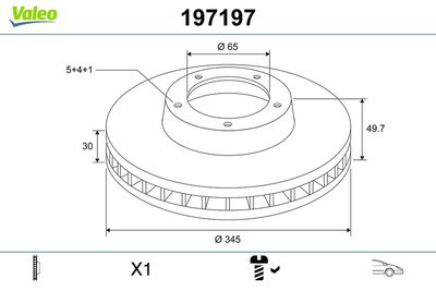 Тормозной диск VALEO 197197
