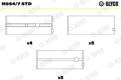 Kloķvārpstas gultnis GLYCO H054/7 STD