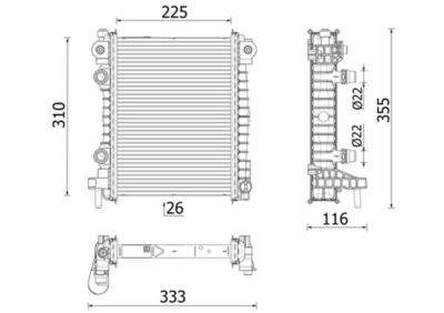 Radiators, Motora dzesēšanas sistēma MAHLE CR 2707 000P