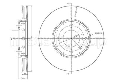 Bremžu diski METELLI 23-1371C