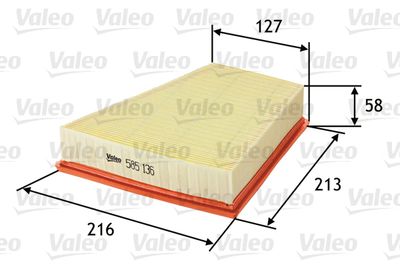 Воздушный фильтр VALEO 585136