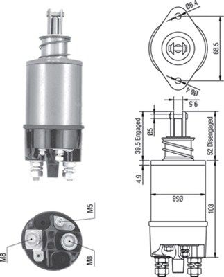 Ievilcējrelejs, Starteris MAGNETI MARELLI 940113050293