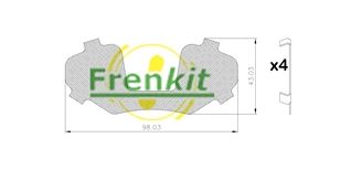 Pretčīkstēšanas plēve, Bremžu uzlikas FRENKIT 940025