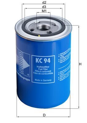 Degvielas filtrs MAHLE KC 94