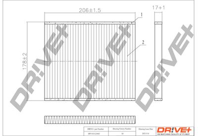 Фильтр, воздух во внутренном пространстве Dr!ve+ DP1110.12.0045