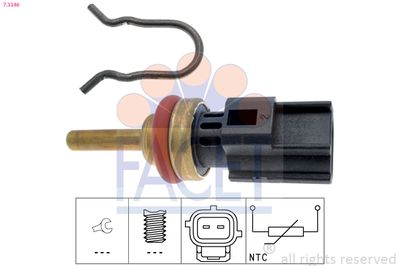 Датчик, температура охлаждающей жидкости FACET 7.3346