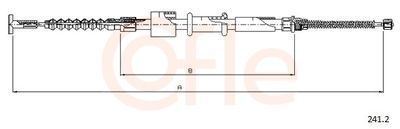 Тросик, cтояночный тормоз COFLE 92.241.2