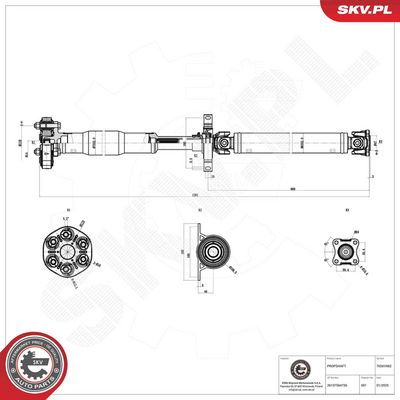 wał napędowy BMW X3,26107564736 ESEN SKV 76SKV062