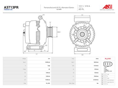 Генератор AS-PL A3713PR