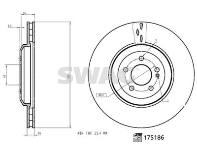 Тормозной диск SWAG 33 10 2734